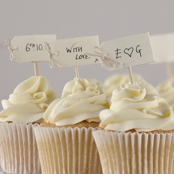 Cup Cake Stäbchen Ivory (12 Stück)